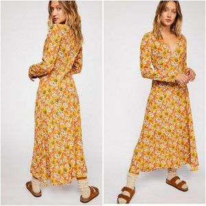 Free People Gates to the Garden Midi Dress
